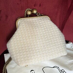 NEW Gaâla Paris Clara Tweed Bag (Cream) Gaala